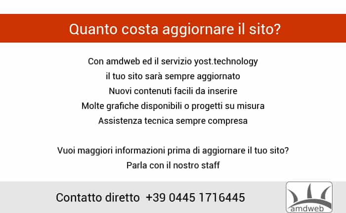 quanto costa aggiornare un sito internet? Aggiornare un sito internet ha costi diversi in base al lavoro di base che è stato fatto, in base al tipo di codice e di predisposizione ai cambiamenti